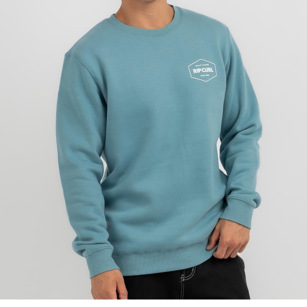 Rip Curl Men's Teal Crewneck Sweater